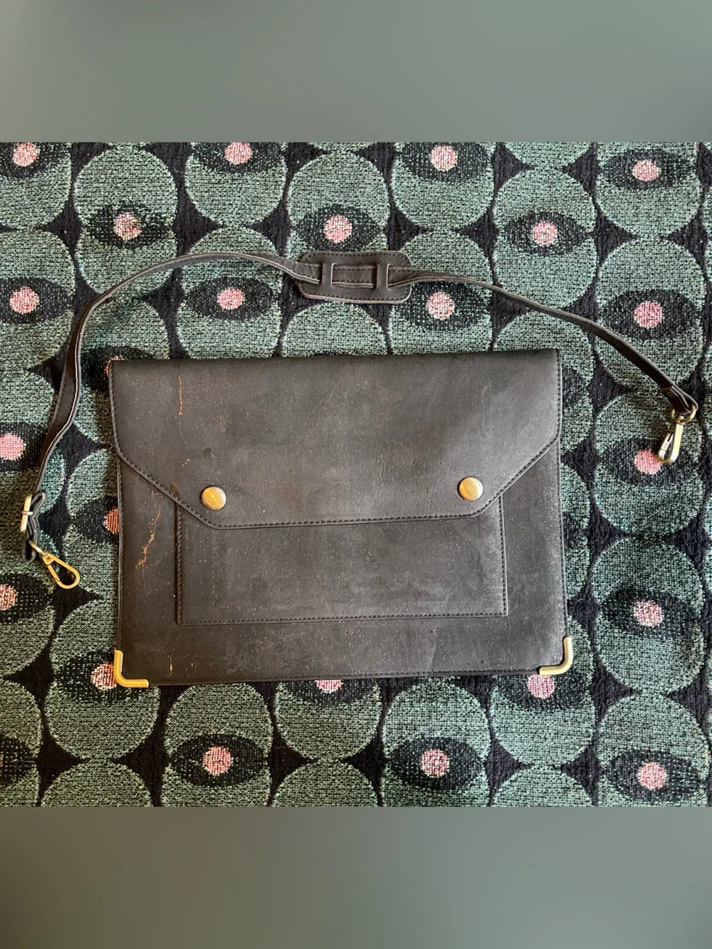 LaFlore Black Laptop Sleeve with Gold Accents